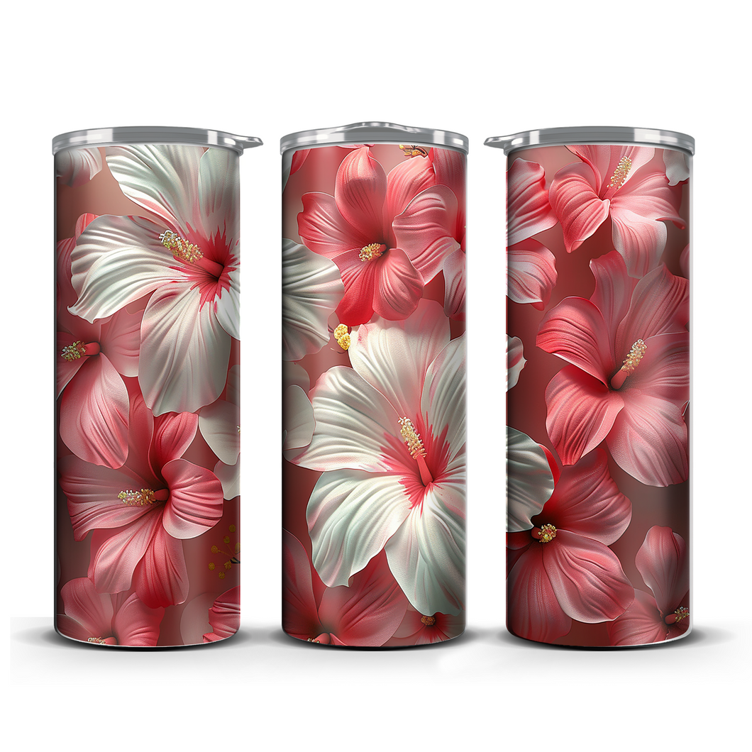 Pink Hibiscus 3D