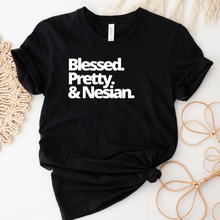 Load image into Gallery viewer, Blessed, pretty and Nesian T-shirt
